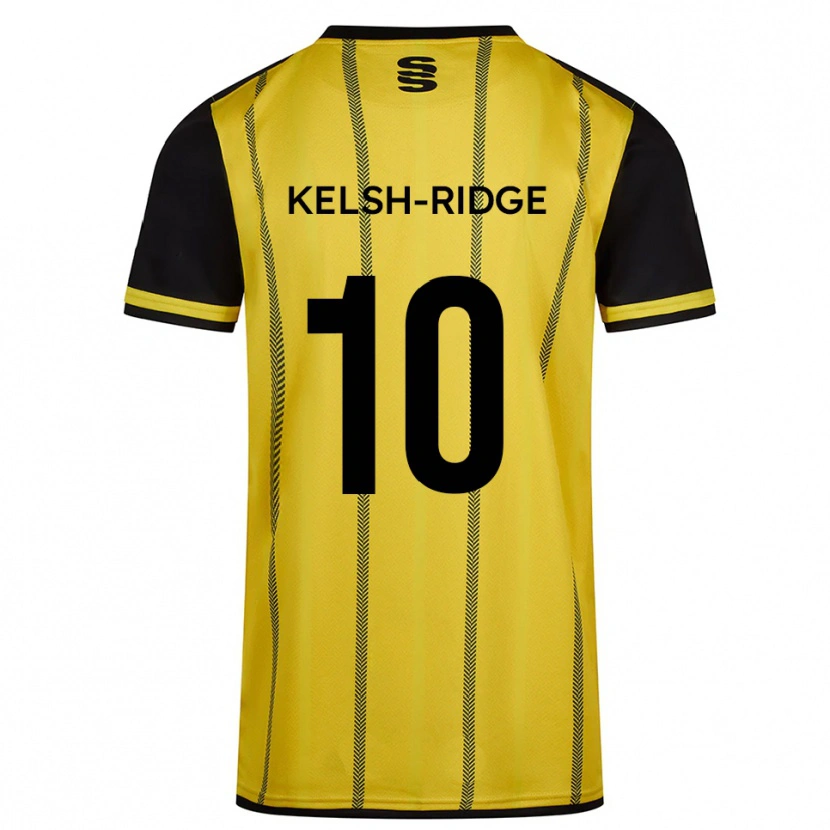Danxen Women Hollie Kelsh-Ridge #10 Yellow Black Away Jersey 2025/26 T-Shirt