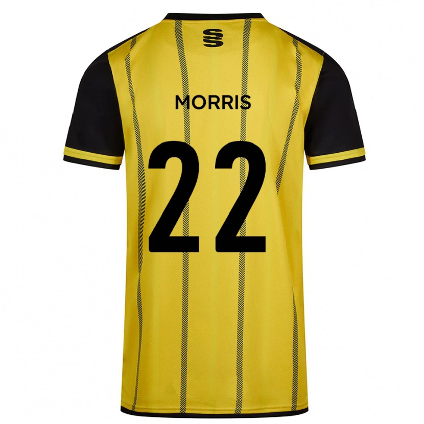 Danxen Women Jack Morris #22 Yellow Black Away Jersey 2025/26 T-Shirt