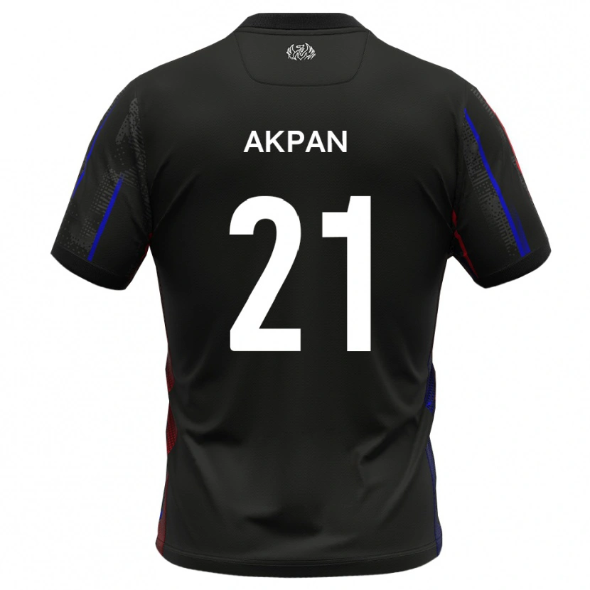 Danxen Women Ashley Akpan #21 Black Red Away Jersey 2025/26 T-Shirt