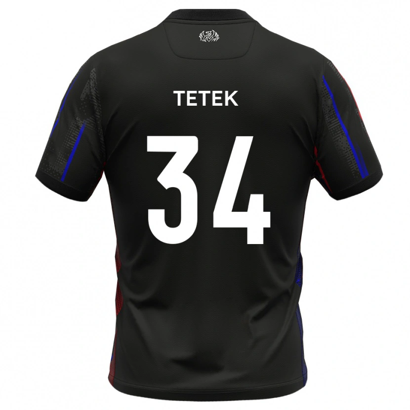 Danxen Women Dejan Tetek #34 Black Red Away Jersey 2025/26 T-Shirt