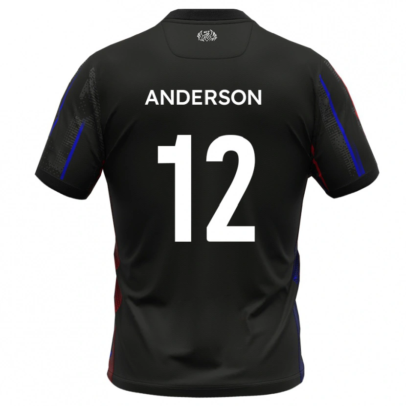 Danxen Women Keane Anderson #12 Black Red Away Jersey 2025/26 T-Shirt