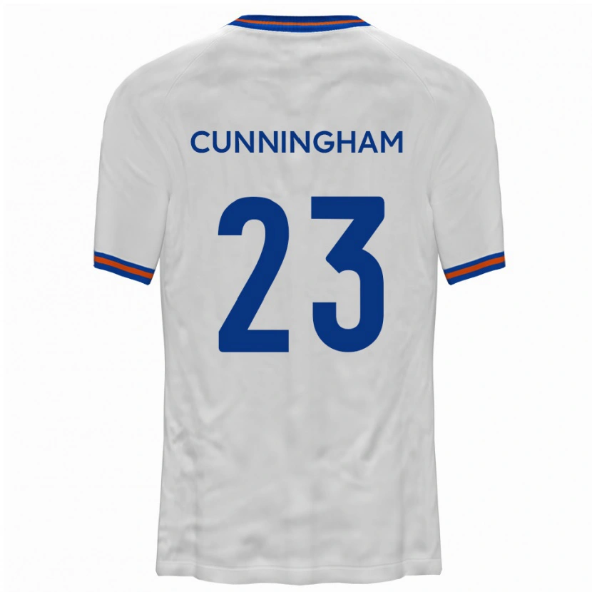 Danxen Women Elliott Cunningham #23 White Blue Away Jersey 2025/26 T-Shirt