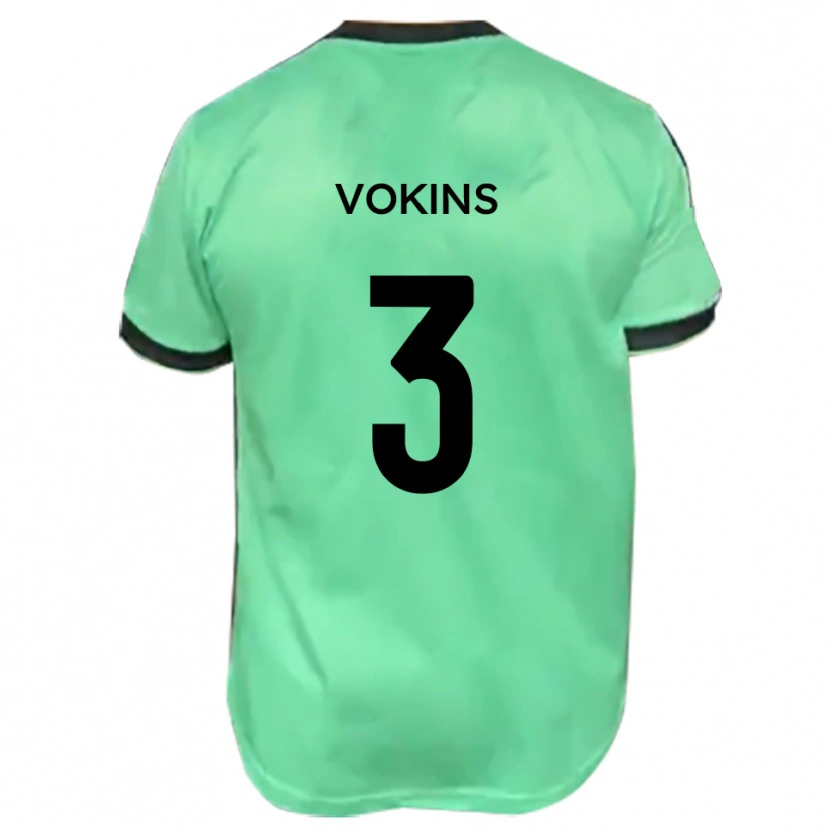 Danxen Women Jake Vokins #3 Turquoise Black Away Jersey 2025/26 T-Shirt