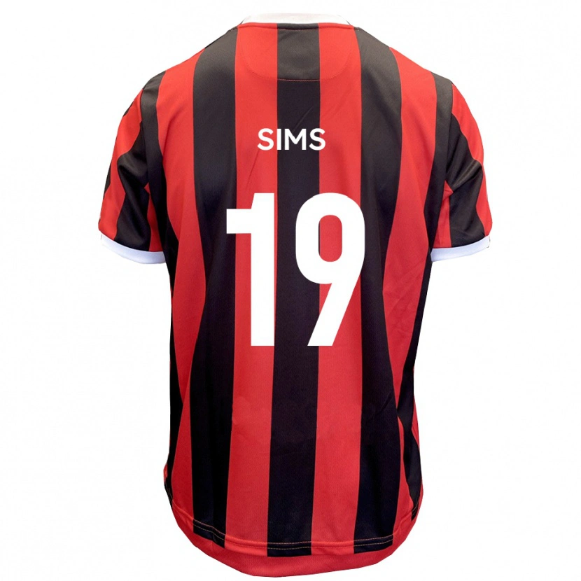 Danxen Women Josh Sims #19 Red Black Away Jersey 2025/26 T-Shirt