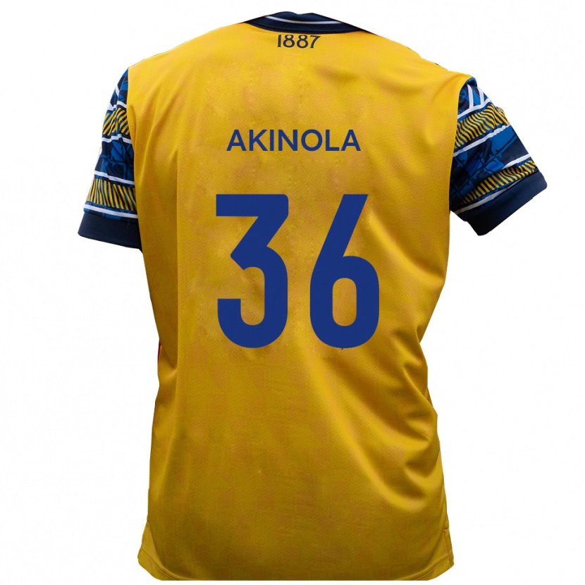 Danxen Women Tim Akinola #36 Yellow Black Away Jersey 2025/26 T-Shirt