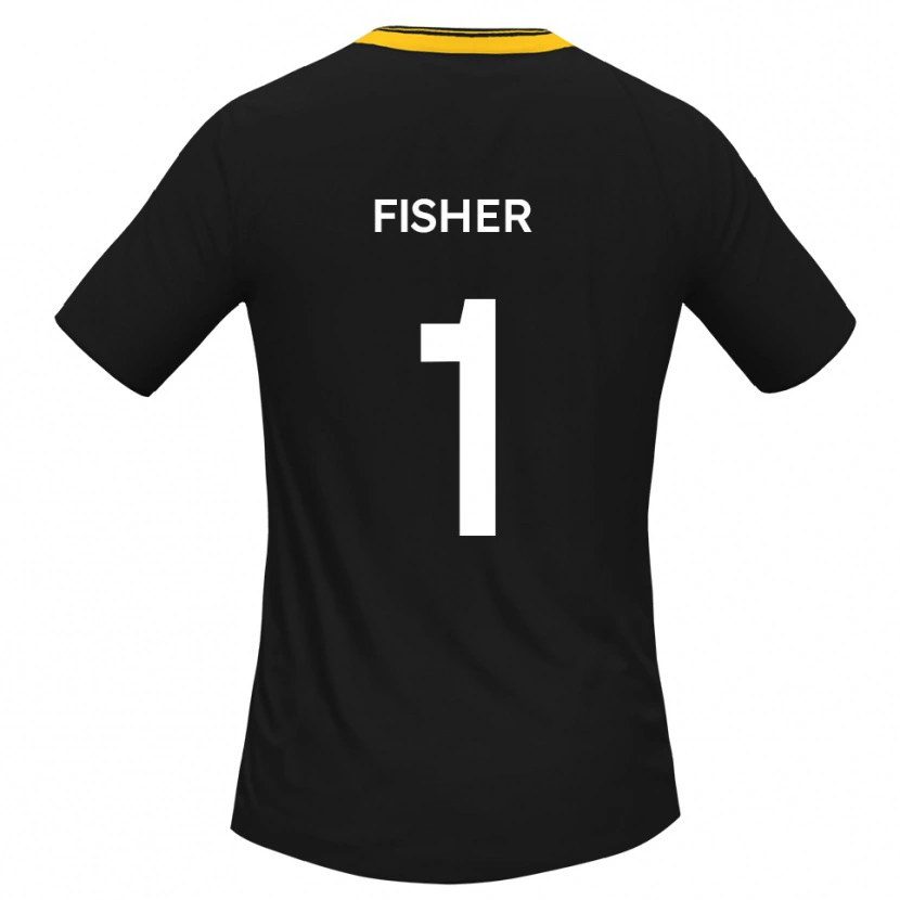 Danxen Women Tobias Fisher #1 Black Yellow Away Jersey 2025/26 T-Shirt