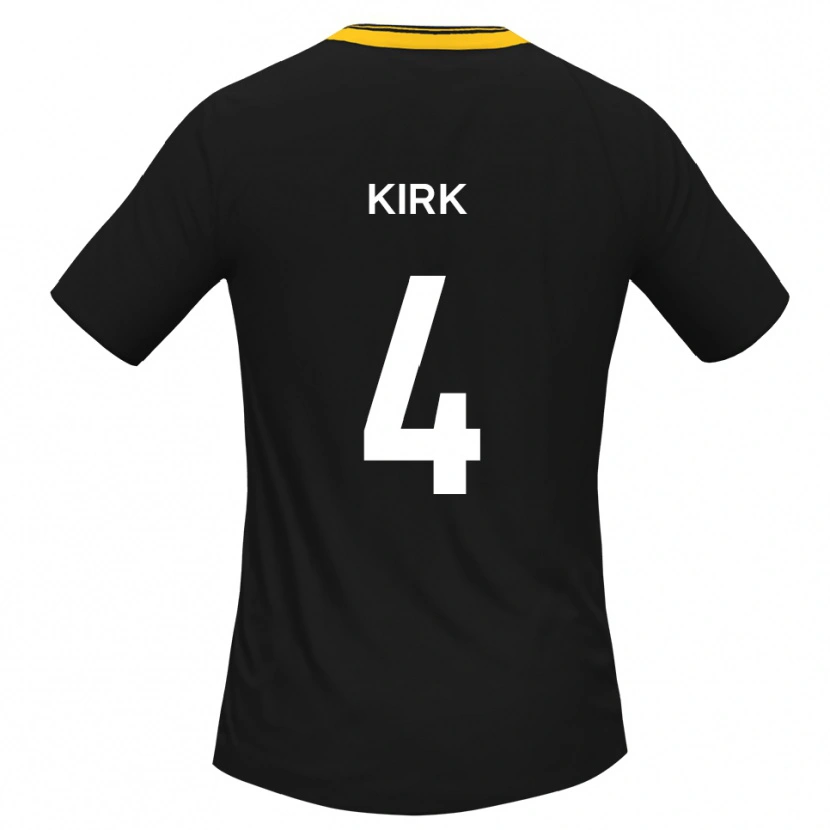 Danxen Women Alex Kirk #4 Black Yellow Away Jersey 2025/26 T-Shirt