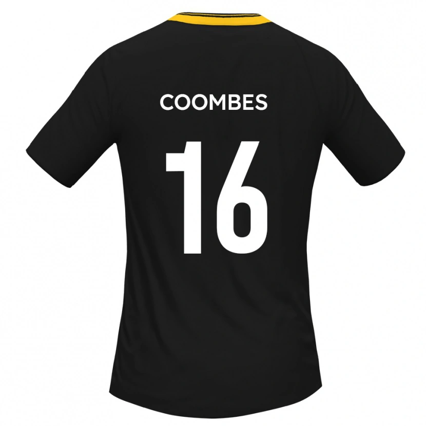 Danxen Women Jay Coombes #16 Black Yellow Away Jersey 2025/26 T-Shirt
