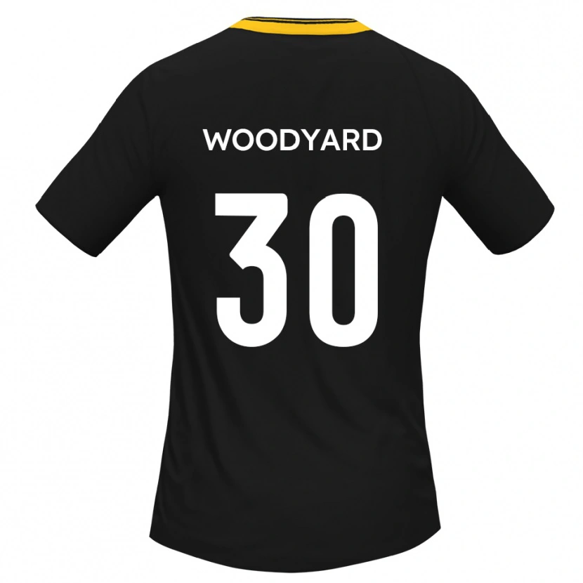 Danxen Women Alex Woodyard #30 Black Yellow Away Jersey 2025/26 T-Shirt