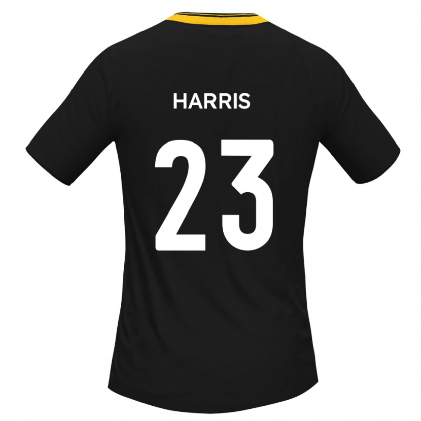 Danxen Women Jayden Harris #23 Black Yellow Away Jersey 2025/26 T-Shirt