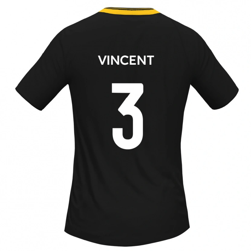 Danxen Women Liam Vincent #3 Black Yellow Away Jersey 2025/26 T-Shirt