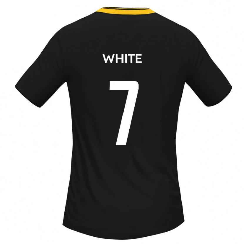 Danxen Women Jaiden White #7 Black Yellow Away Jersey 2025/26 T-Shirt
