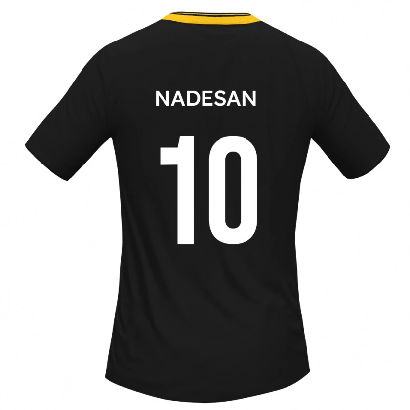 Danxen Women Ashley Nadesan #10 Black Yellow Away Jersey 2025/26 T-Shirt