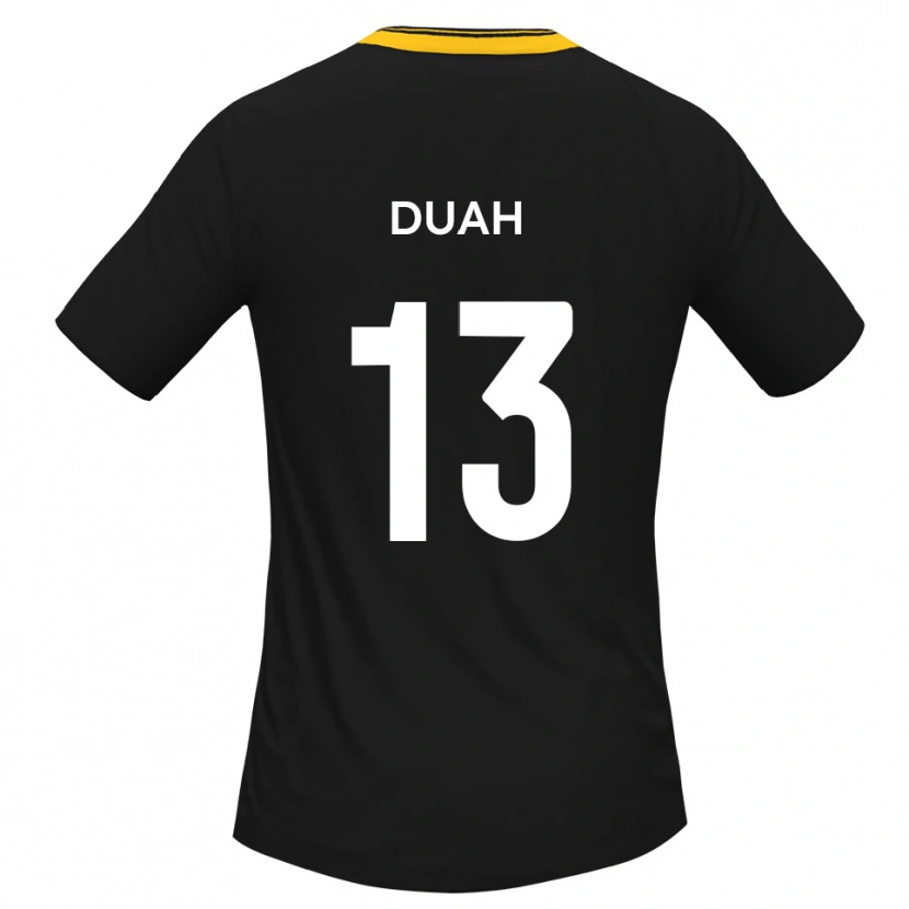 Danxen Women Enos Duah #13 Black Yellow Away Jersey 2025/26 T-Shirt