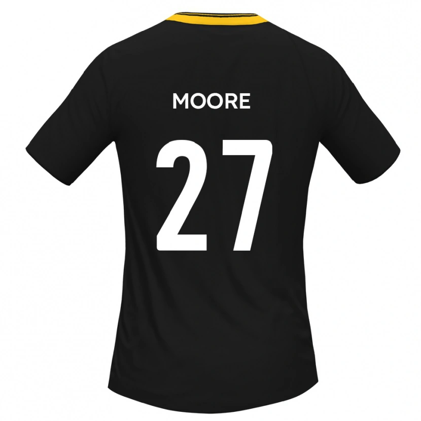 Danxen Women Liam Moore #27 Black Yellow Away Jersey 2025/26 T-Shirt
