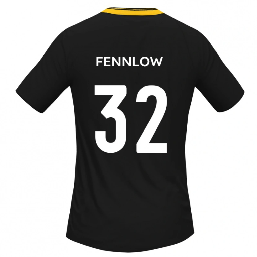 Danxen Women James Fennlow #32 Black Yellow Away Jersey 2025/26 T-Shirt