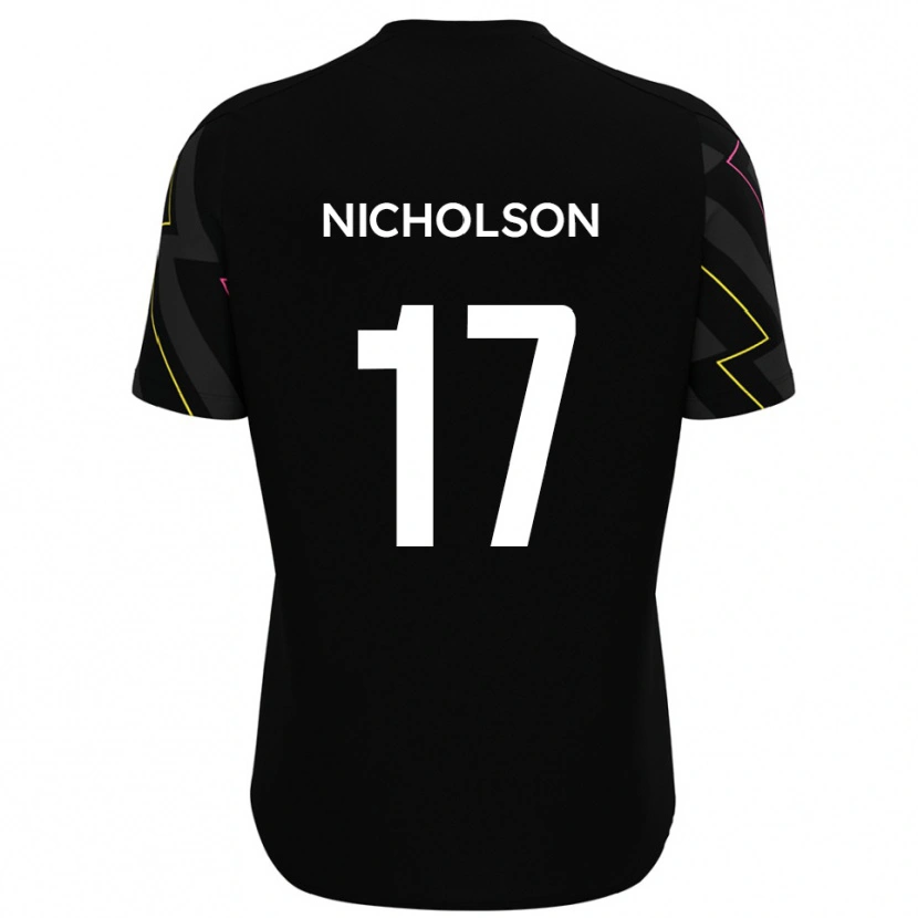 Danxen Women Brad Nicholson #17 Black Gray Away Jersey 2025/26 T-Shirt