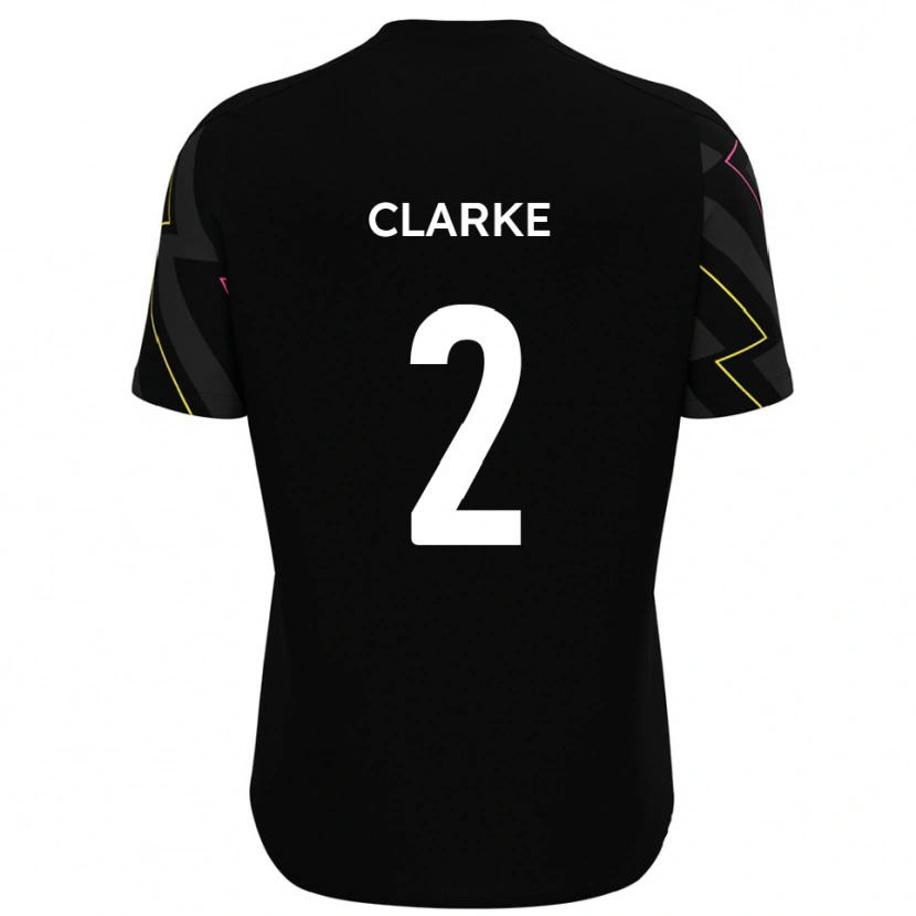 Danxen Women James Clarke #2 Black Gray Away Jersey 2025/26 T-Shirt