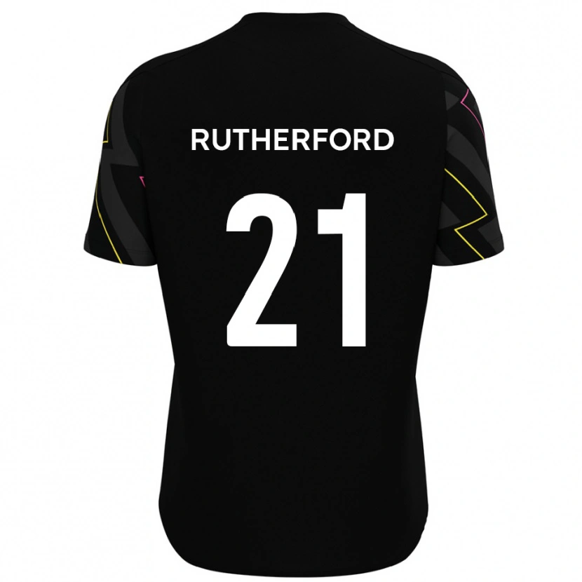 Danxen Women Oscar Rutherford #21 Black Gray Away Jersey 2025/26 T-Shirt