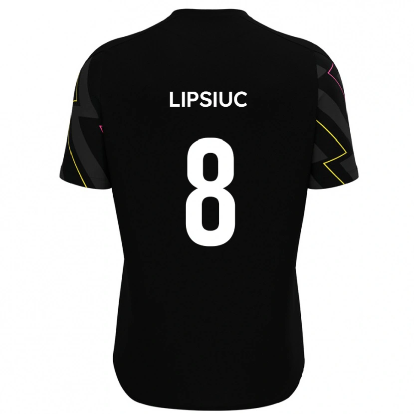 Danxen Women Darius Lipsiuc #8 Black Gray Away Jersey 2025/26 T-Shirt