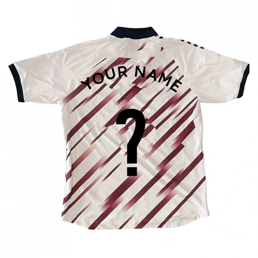 Danxen Women Your Name #0 White Red Away Jersey 2025/26 T-Shirt