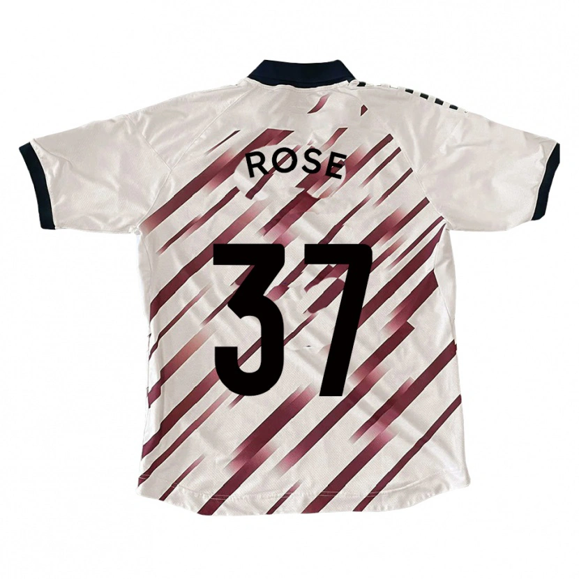 Danxen Women Oliver Rose #37 White Red Away Jersey 2025/26 T-Shirt