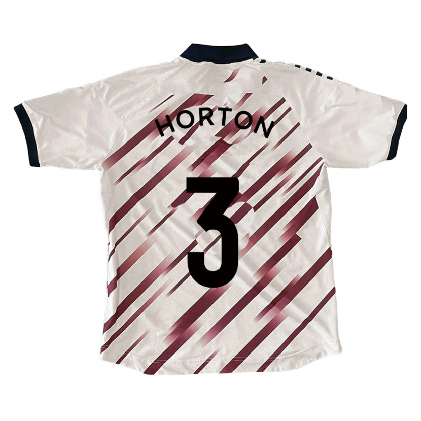 Danxen Women Branden Horton #3 White Red Away Jersey 2025/26 T-Shirt