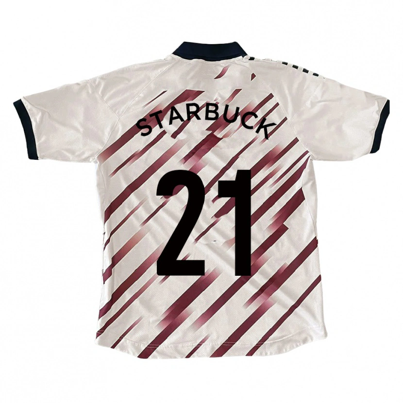 Danxen Women Joe Starbuck #21 White Red Away Jersey 2025/26 T-Shirt