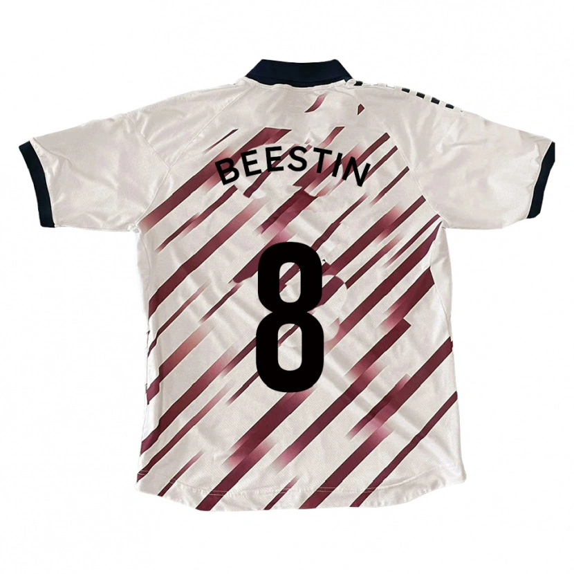 Danxen Women Alfie Beestin #8 White Red Away Jersey 2025/26 T-Shirt