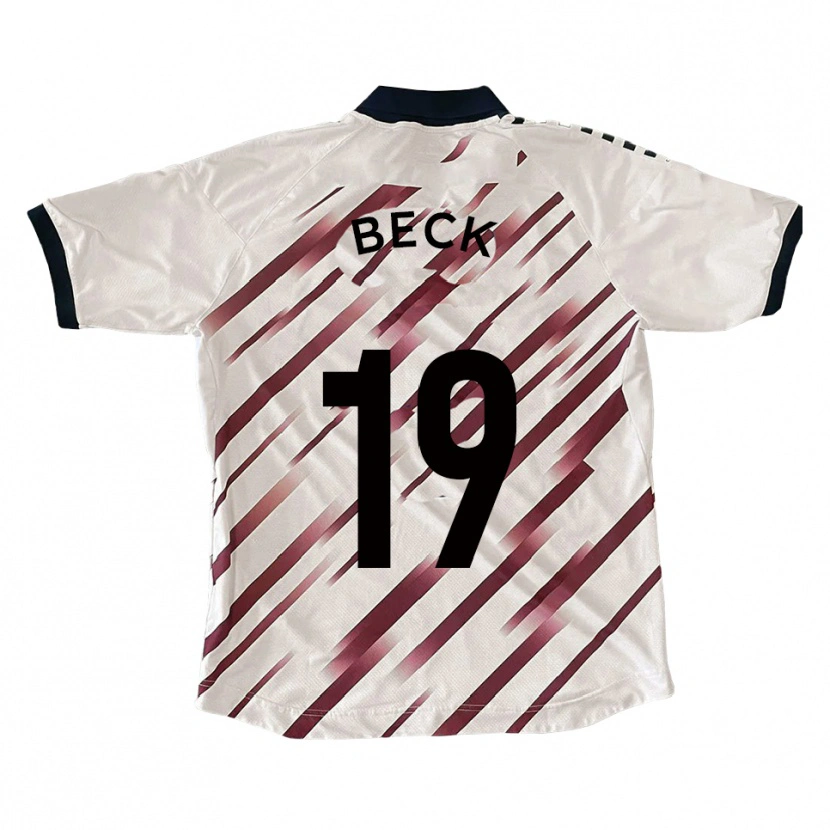 Danxen Women Mark Beck #19 White Red Away Jersey 2025/26 T-Shirt