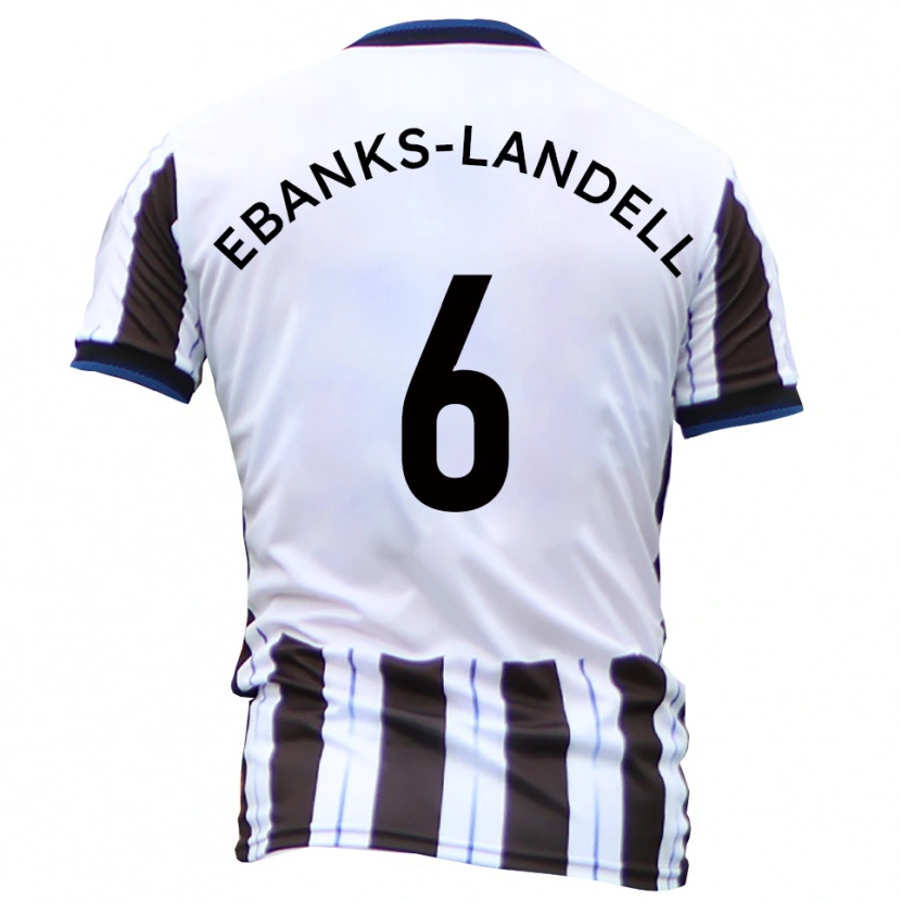 Danxen Women Ethan Ebanks-Landell #6 White Black Away Jersey 2025/26 T-Shirt