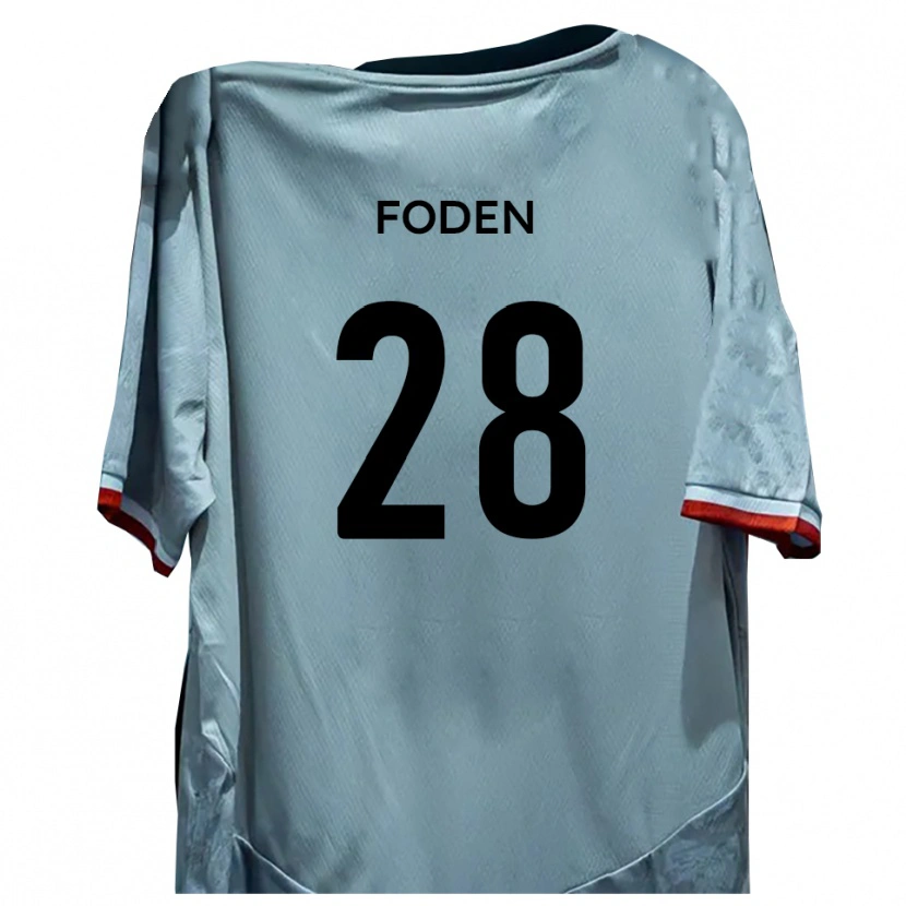 Danxen Women Daniel Foden #28 White Black Away Jersey 2025/26 T-Shirt