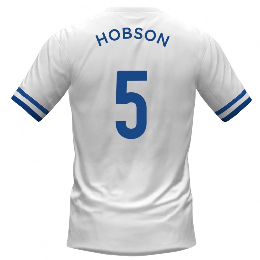 Danxen Women Shaun Hobson #5 White Blue Away Jersey 2025/26 T-Shirt