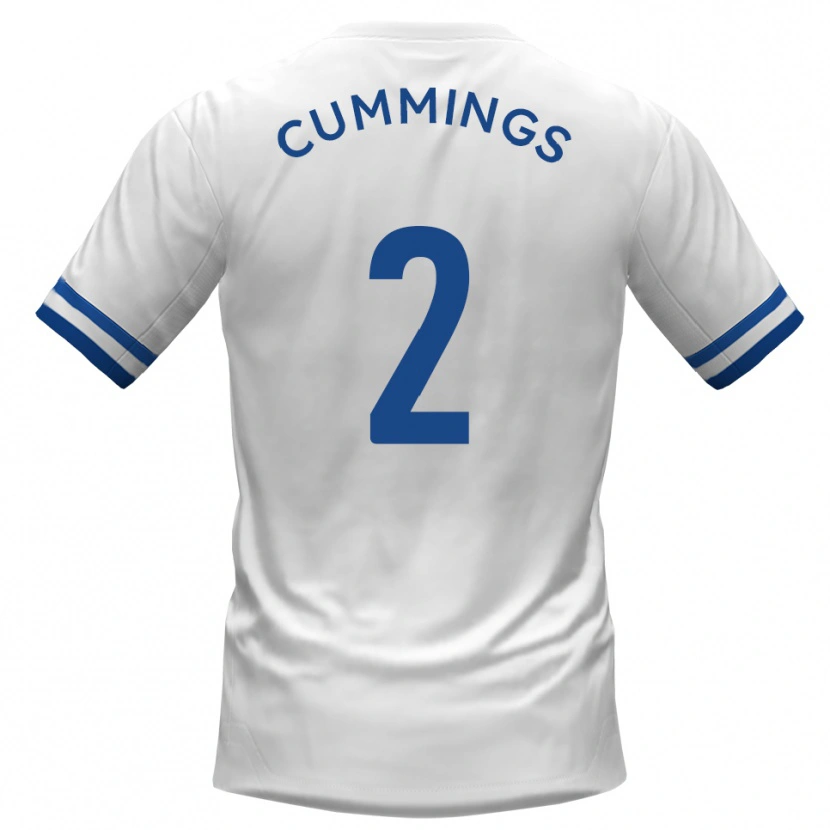 Danxen Women Jo Cummings #2 White Blue Away Jersey 2025/26 T-Shirt