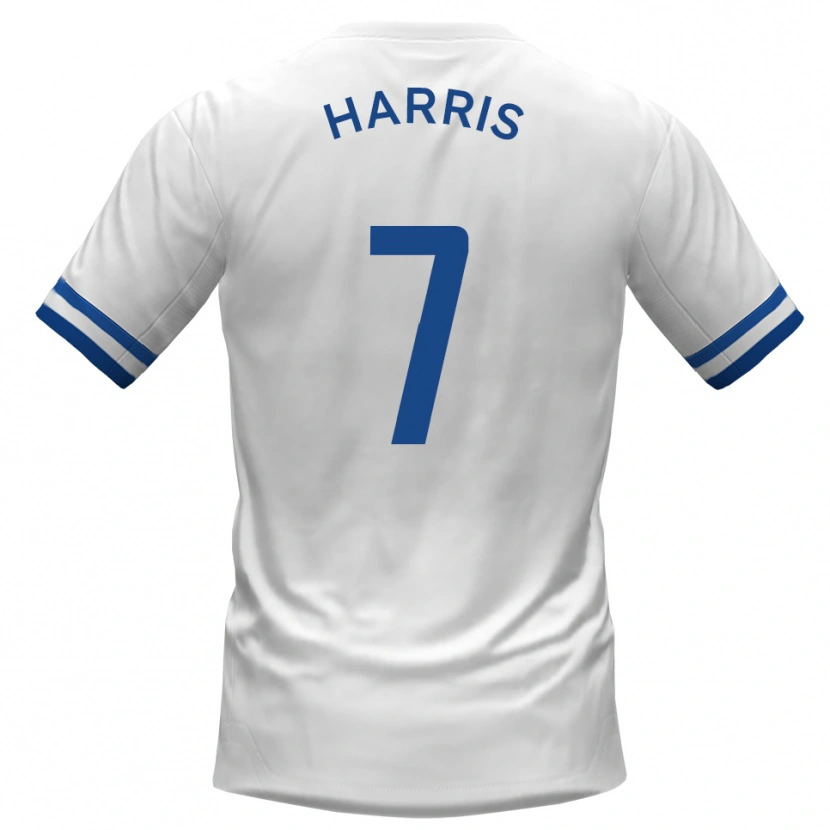 Danxen Women Will Harris #7 White Blue Away Jersey 2025/26 T-Shirt