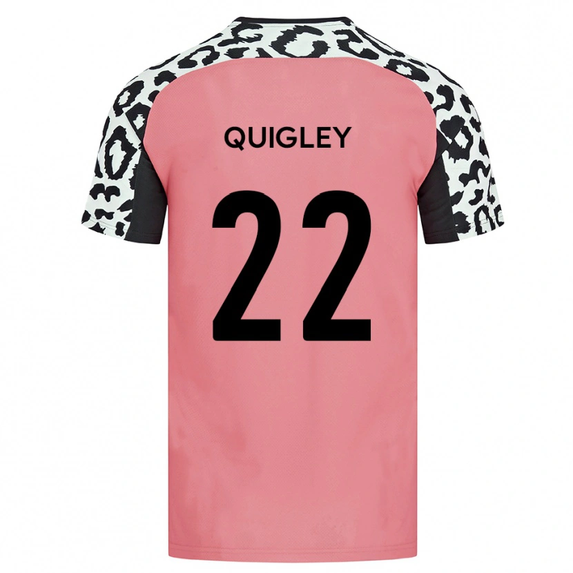 Danxen Women Joe Quigley #22 Pink Black Away Jersey 2025/26 T-Shirt
