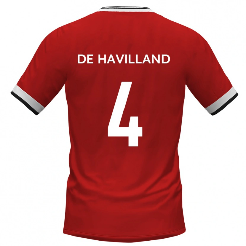 Danxen Women Will De Havilland #4 White Black Away Jersey 2025/26 T-Shirt