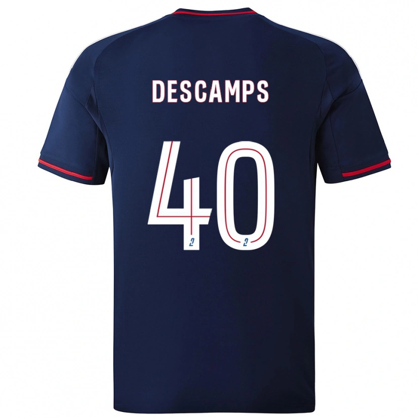 Danxen Women Rémy Descamps #40 Navy Red Away Jersey 2025/26 T-Shirt