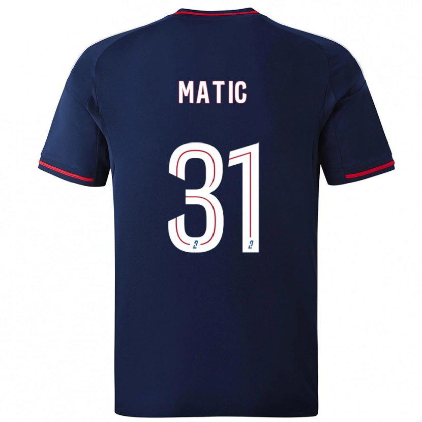 Danxen Women Nemanja Matic #31 Navy Red Away Jersey 2025/26 T-Shirt