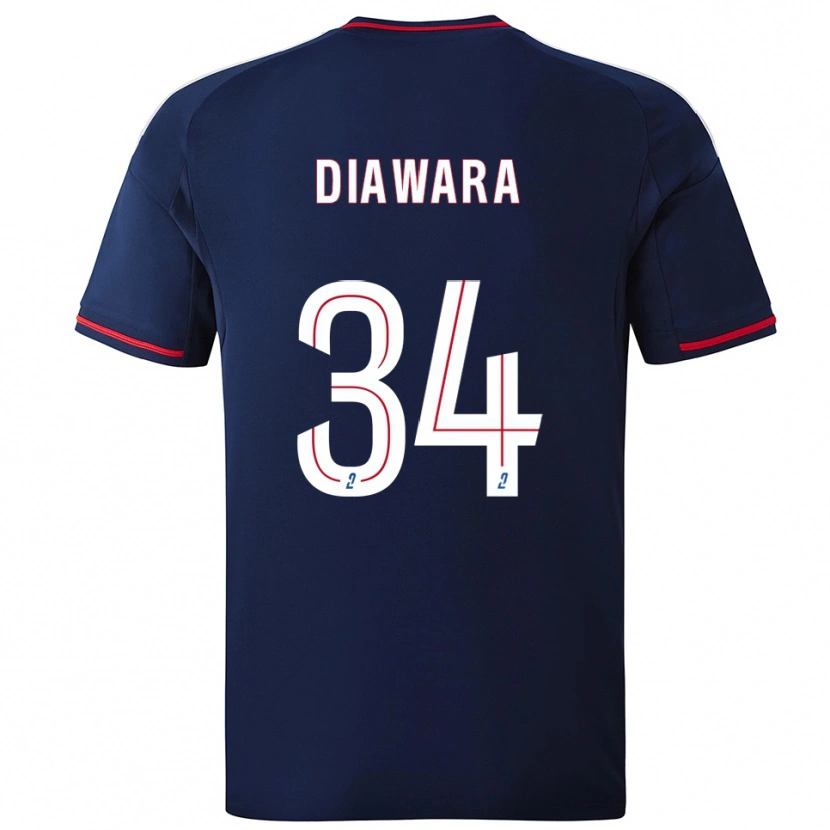 Danxen Women Mahamadou Diawara #34 Navy Red Away Jersey 2025/26 T-Shirt