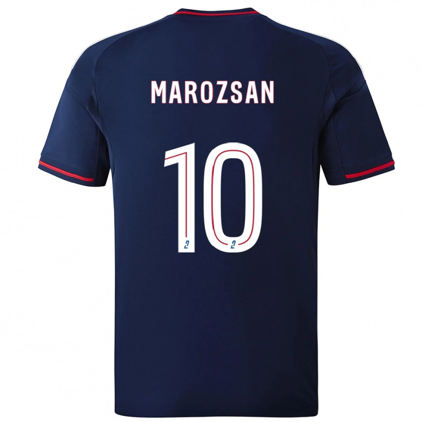 Danxen Women Dzsenifer Marozsan #10 Navy Red Away Jersey 2025/26 T-Shirt