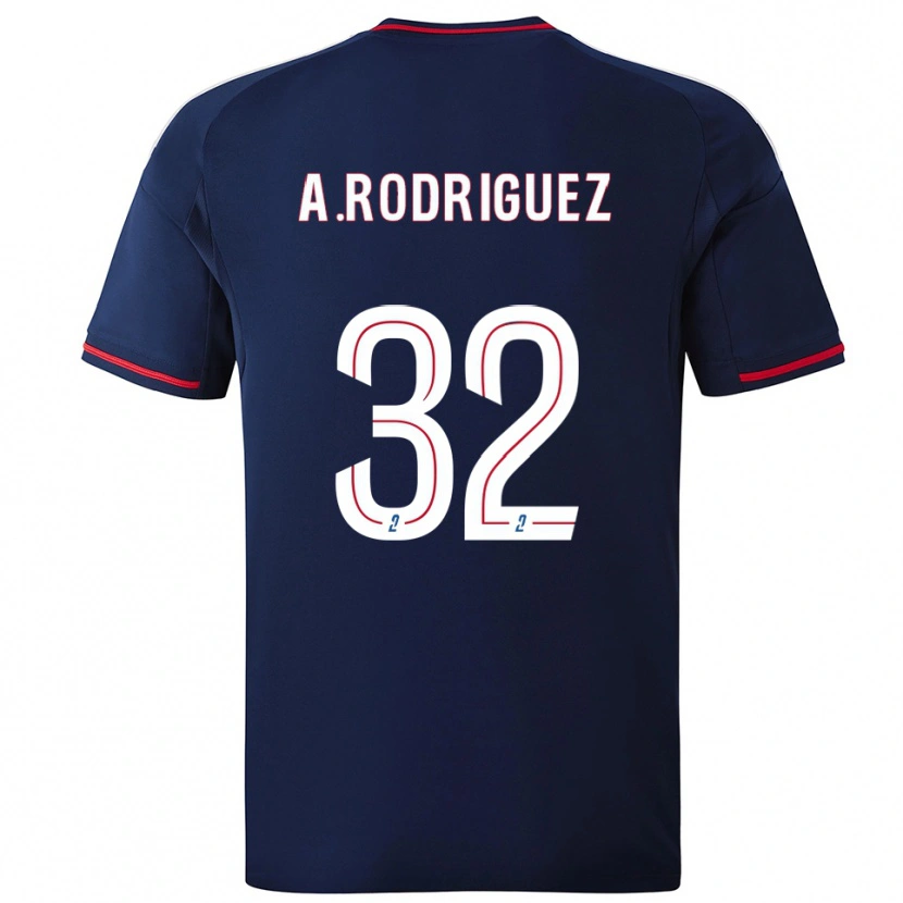 Danxen Women Alejandro Gomes Rodríguez #32 Navy Red Away Jersey 2025/26 T-Shirt
