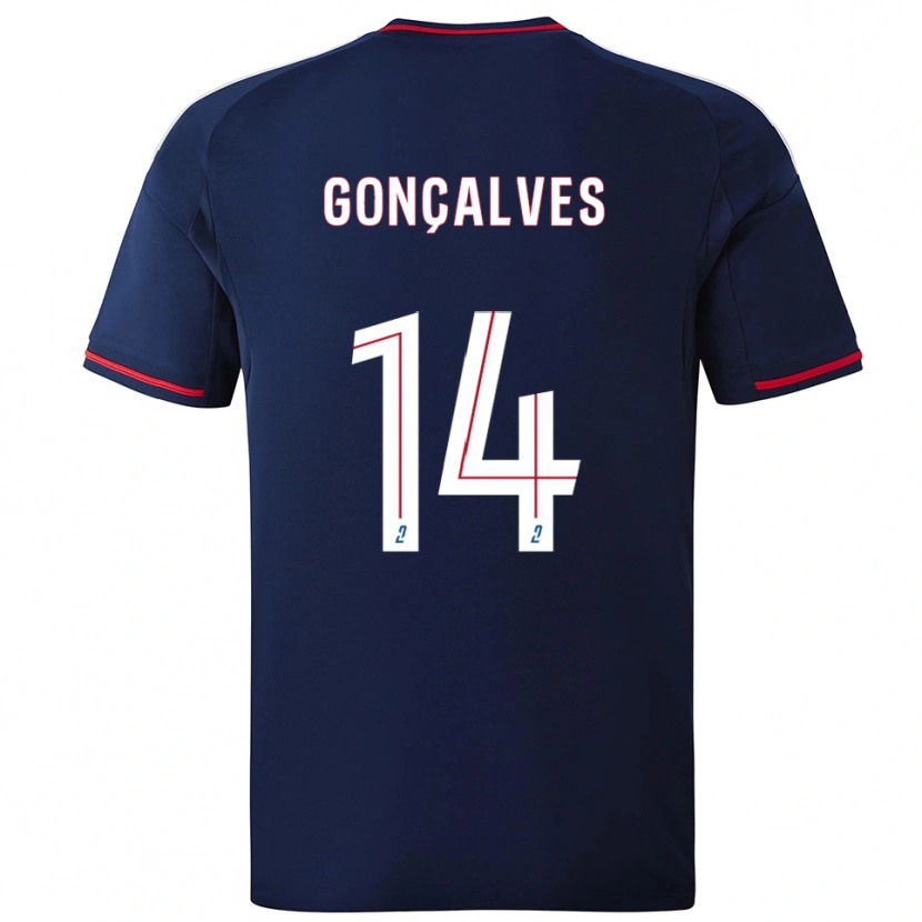 Danxen Women Tiago Gonçalves #14 Navy Red Away Jersey 2025/26 T-Shirt