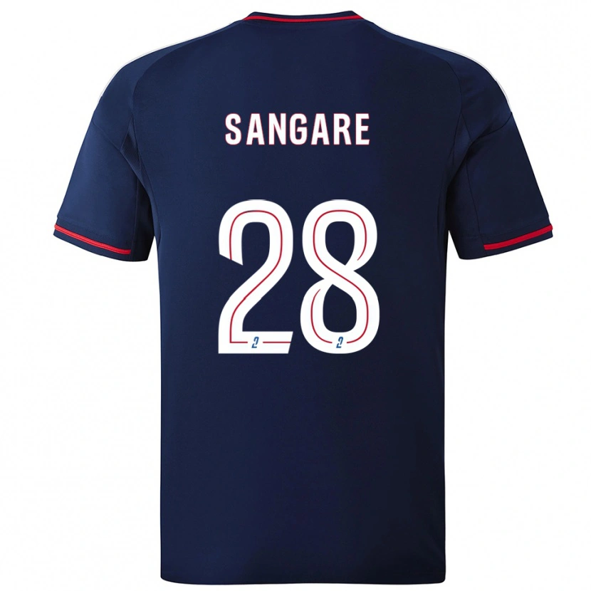 Danxen Women Wassa Sangaré #28 Navy Red Away Jersey 2025/26 T-Shirt