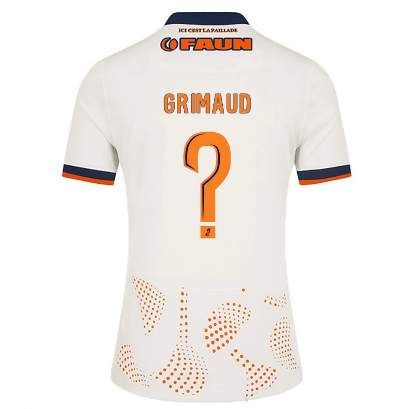 Danxen Women Charles Grimaud #0 White Orange Away Jersey 2025/26 T-Shirt