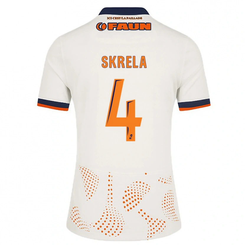 Danxen Women Gabin Skrela #4 White Orange Away Jersey 2025/26 T-Shirt