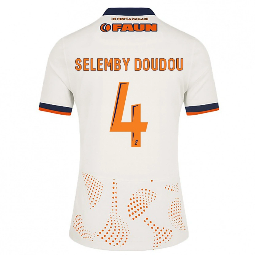 Danxen Women Destin Selemby Doudou #4 White Orange Away Jersey 2025/26 T-Shirt