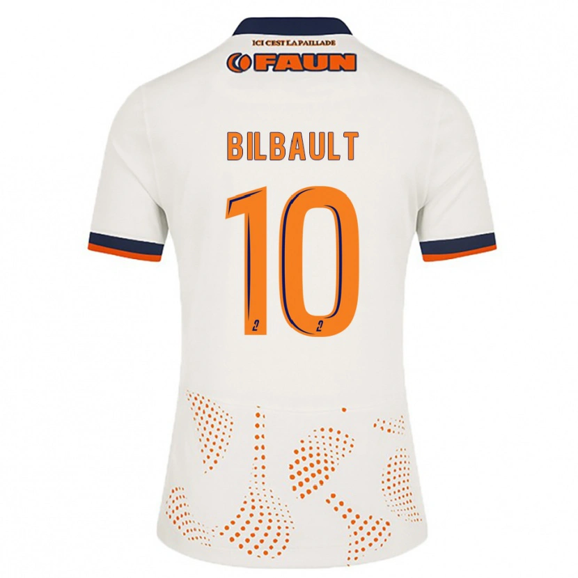Danxen Women Charlotte Bilbault #10 White Orange Away Jersey 2025/26 T-Shirt