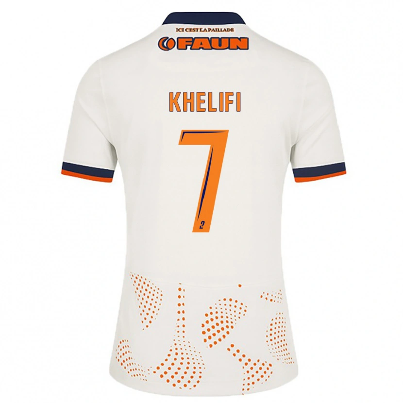 Danxen Women Léa Khelifi #7 White Orange Away Jersey 2025/26 T-Shirt