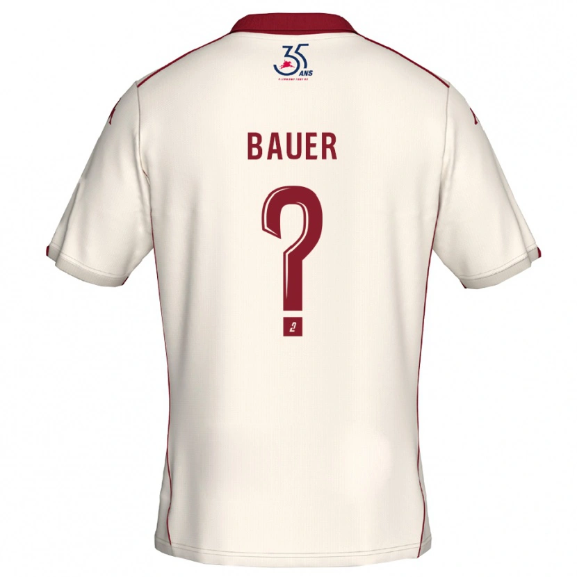 Danxen Women Hugo Bauer #0 White Burgundy Away Jersey 2025/26 T-Shirt
